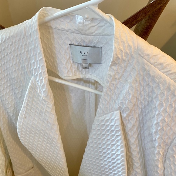 Use unused white textured blazer size 36 - Picture 2 of 4